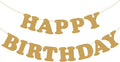Gold Happy Birthday Banner Birthday Sign Backdrop Party Supplies by Adecortalk