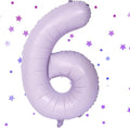 40 Inch Purple Number Balloons Light Purple 6 Balloon Matte Purple Birthday by Yeodong