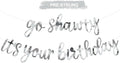 BEISHIDA Bright Silver Pre-Strung Go Shawty It's Your Birthday Banner Decor | by Beishida