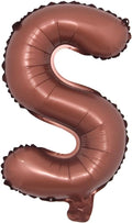 Chocolate Color Letter Number Foil balloons 1pc 16inch Alphabet Digital by RUIANSI