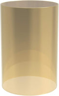Electroplated Glass Hurricane Mirror Effect Cylinder Candle Holder Bottomless Glass Sleeve Lamp Shade Replacement (Gold,3.5X6)