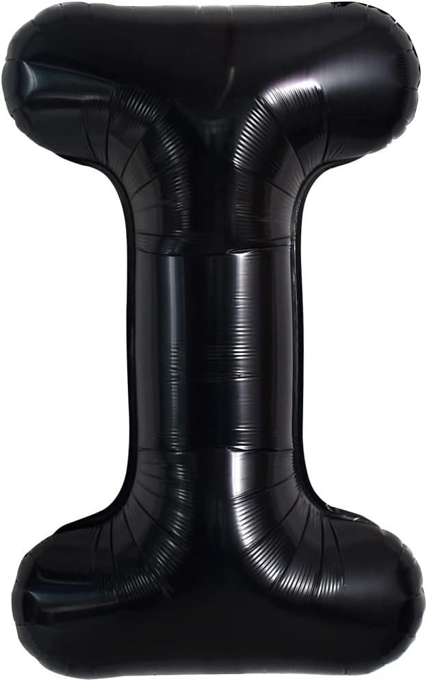 TONIFUL 40 Inch Large Black I Letter Balloon by TONIFUL