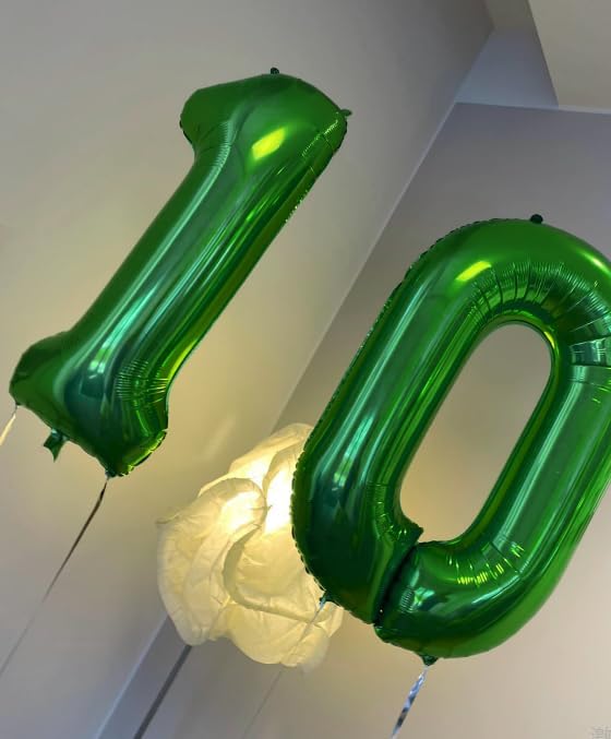 Green Number 0 Balloon 40 Inch, 0th Birthday Party Decorations Men Women | Foil - Image 9