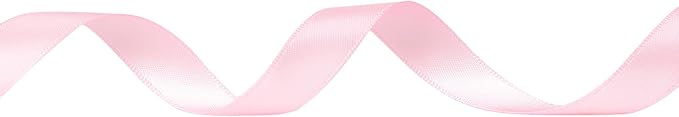 Ribbli Double Faced Light Pink Satin Ribbon, 1/2” x Continuous 25 Yards - Image 2