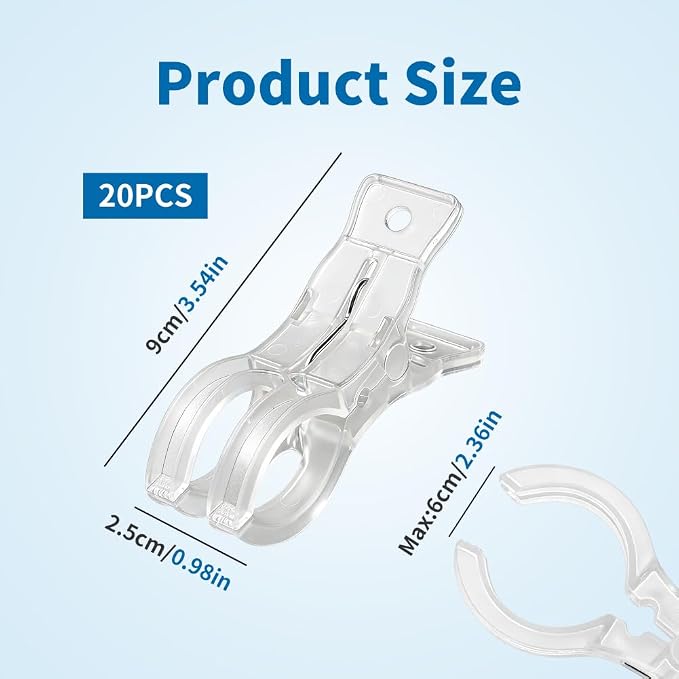 10 Pack Balloon Arch Clips, 3.5 Inch Plastic Transparent Backdrop Balloon Clamps - Image 2
