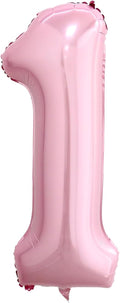 40 Inch Pink Number 1 Balloon, Giant Number Balloons, Birthday Decorations | by Unknown
