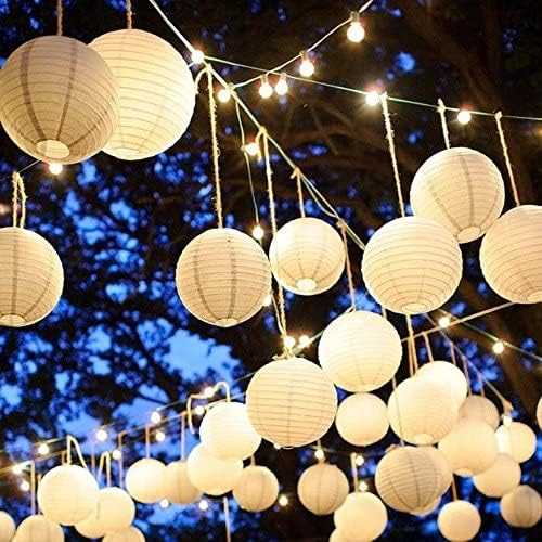 12Pcs 6, 12 Inch Mixed Sizes White Paper Lanterns Decorative Chinese, Japanese - Image 3