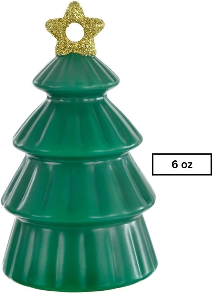 Green & Yellow Christmas Tree Balloon Weight - 6 oz. - Easy to Use Balloon - Image 2