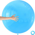 5Pcs Light Blue Balloons 36 Inch, Round Large Latex Party Balloons by Qikoolaa