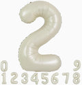 TONIFUL 40 Inch Cream White Large Numbers Balloon 0-9 Birthday Party Decorations by TONIFUL