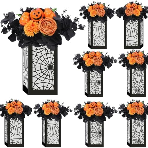 Halloween Table Centerpieces Boxes 8 Pcs Spider Web Paper Box by Urlax