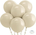 Bezente White Sand Balloons 18 Inch 30 Pack Latex Large Thick | Sand White by Bezente