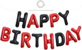 TONIFUL Black and Red Happy Birthday Balloon Banner Decor by TONIFUL