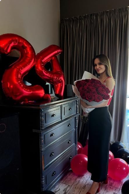Red Number 9 Balloon 40 inch, Balloon numbers party supplies, deco photo shoot - Image 7