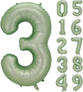 Number 3 Balloon, 40-Inch Sage Green Number Balloon | 40-inch foil balloon by GifloonOfficial
