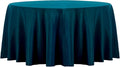 Ascoza 2pack 120 Inch Peacock Blue Round Tablecloth in Washable Polyester Fabric for Wedding/Banquet/Restaurant/Parties…