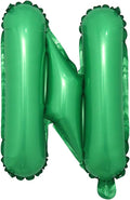 16 inch Green Alphabet Letter and Number Balloons Set Package, Aluminum Hanging by RUIANSI