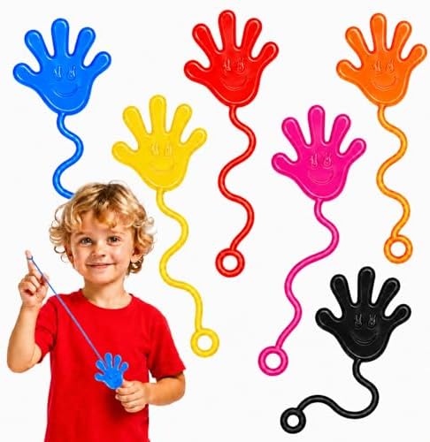 30 Pack Sticky Hands Bulk Party Favors for Kids 4-8 8-12 3-5, Stretchy Sticky Hand Slappy Hands Toys,Goodie Bag Stuffers for Kids Birthday Party,Classroom Prizes Treasure Box Toys Pinata Fillers by DODOLOL