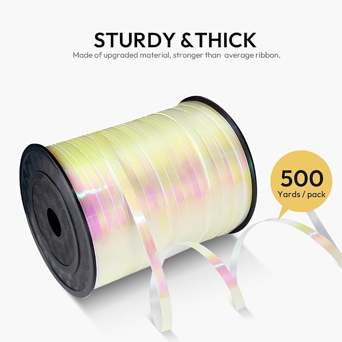 500 Yards Curling Ribbon for Gift Wrapping, 3/16" Balloon String for Christmas - Image 2