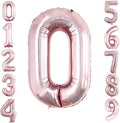 Rose Gold Foil Balloons Number 0 by GOER