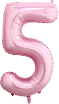 40 Inch Pink Number 5 Balloon, Giant Number Balloons, Birthday Decorations | by Unknown