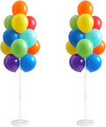 Leesoot 2 Set 74in Black & Gold Floor Balloon Column Kit by Unknown