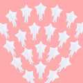 5 Inch White Star Shape Foil Balloons by MEPDNGN