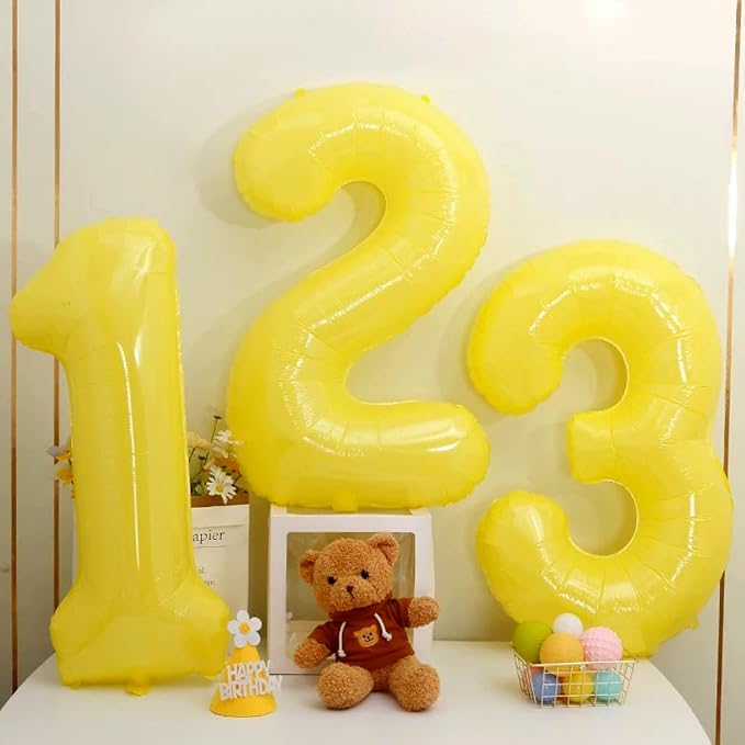 40 inch Yellow Number Balloon Giant Foil Helium Balloons Number 1 Balloon - Image 4