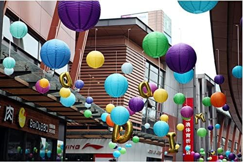 12Pcs 6, 12 Inch Mixed Sizes Yellow Paper Lanterns Decorative Chinese, Japanese - Image 7