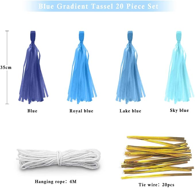 Tissue Paper Tassel DIY Hanging paper decorations Party Garland Decor - Image 2