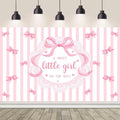 AIBIIN 10x7ft A Sweet Little Girl is on The Way Photography Background Pink Bow by AIBIIN