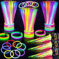 SHQDD 300 Glow Sticks Bulk Party Pack – 8" Neon Glow Sticks with Connectors, Glow in the Dark Party Supplies for Kids, Adults, Parties, Halloween & New Year by SHQDD