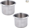 Zpana 2PCS 3.39 x 2.91 x 2.24 Inch Car Cup Holder Stainless Steel | Drop in by Unknown