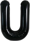 40 Inch Black Letter U Foil Balloon, Large Jumbo Mylar Helium Alphabet Balloon by Unknown