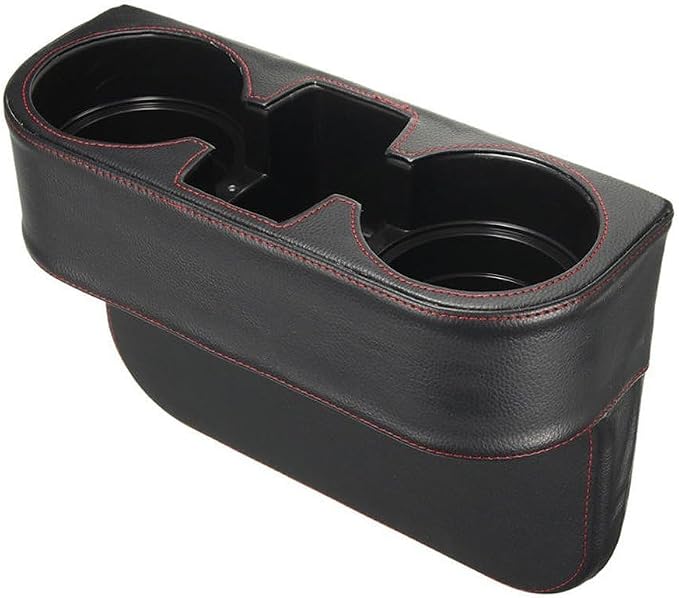 Car Cup Holder, PU Leather, Car Seat Gap Filler Organizer, Front Seat Organizer - Image 4