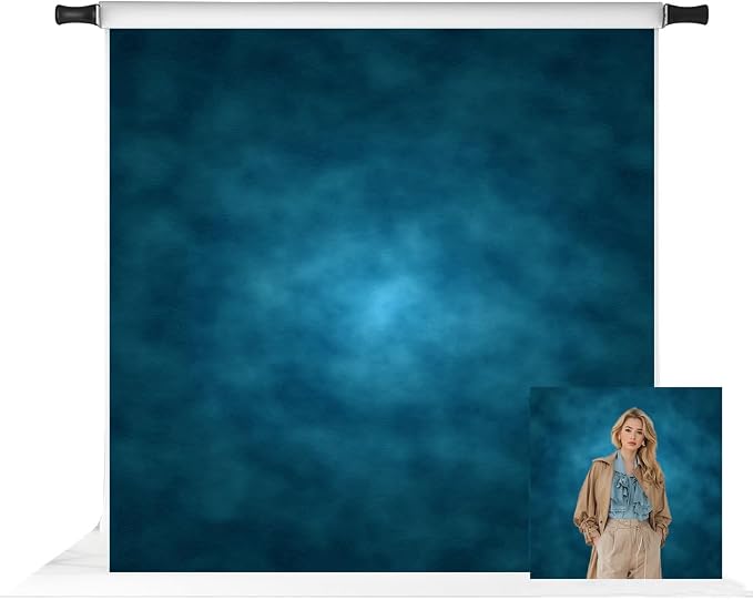 Kate 10x10ft Blue Abstract Photography Backdrop Old Master Blue Portrait by KateBackdropforPhotography