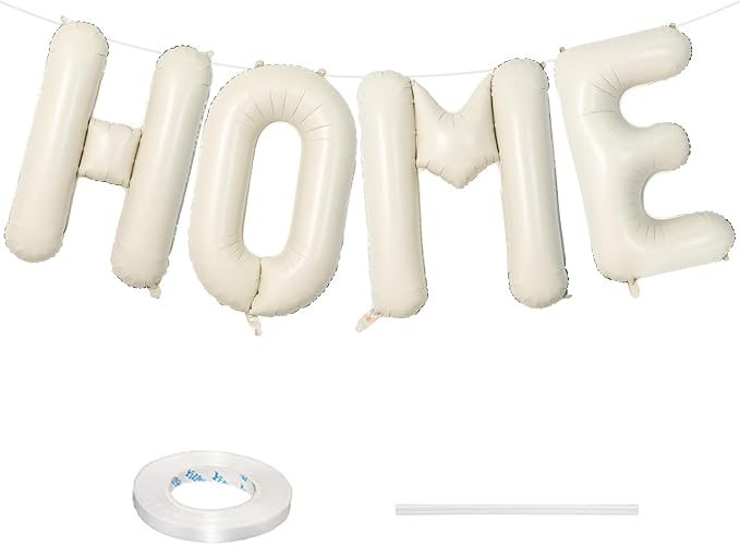 40 Inch Beige HOME Balloon for Housewarming Party Decorations, Large Cream New by Lingqiang
