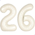 Cream White Number 26 62 Balloon by Unknown