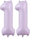 Pastel Purple 11 Number Balloons, 40 Inch Light Purple 11 Balloons Large Helium by BBPOOL