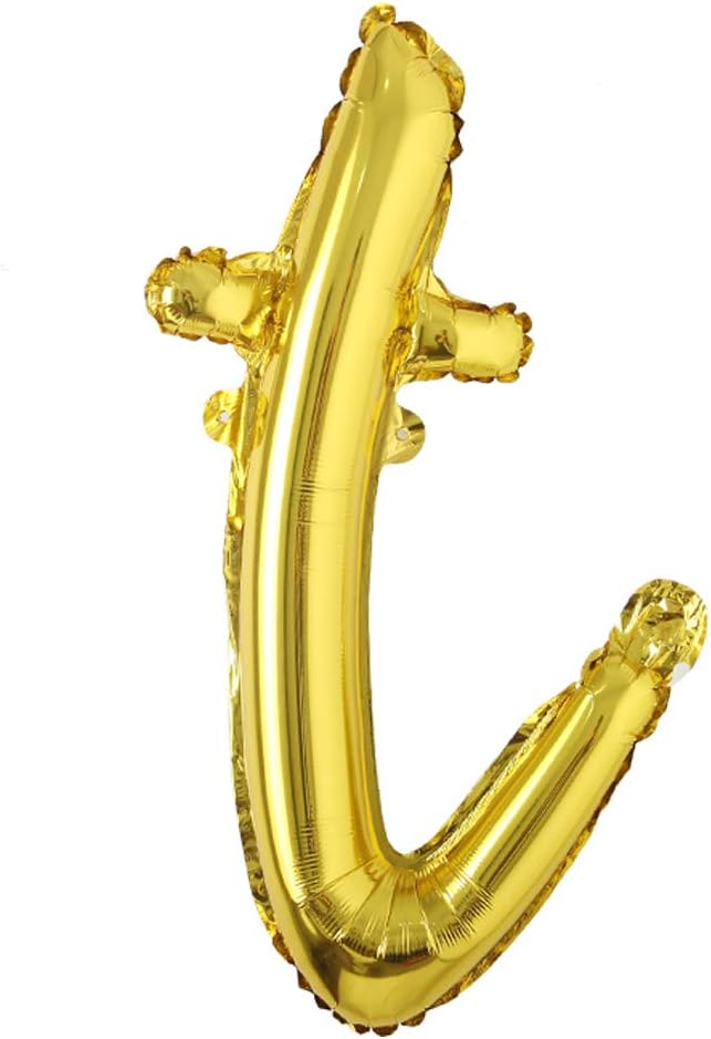 18 inch Gold DIY a-z Handwriting lowercase letters name Foil balloon Letter by REIANS