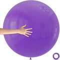 5Pcs Purple Big Balloons 36 Inch, Round Large Latex Party Balloons by Qikoolaa