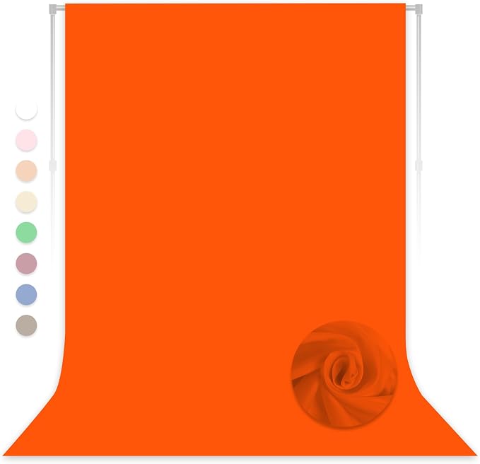 Orange Photography Backdrop for Photoshoot, 8x10 FT | Versatile Studio Photo by LYLYCTY