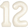Cream White Number 12 21 Balloon by Unknown