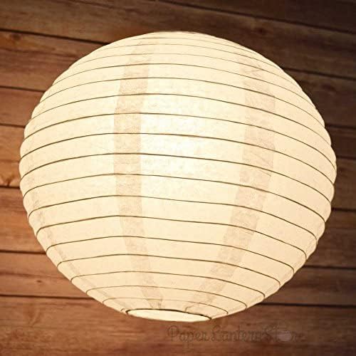 12Pcs 8 Inch White Paper Lanterns Decorative Chinese, Japanese Hanging Round - Image 5