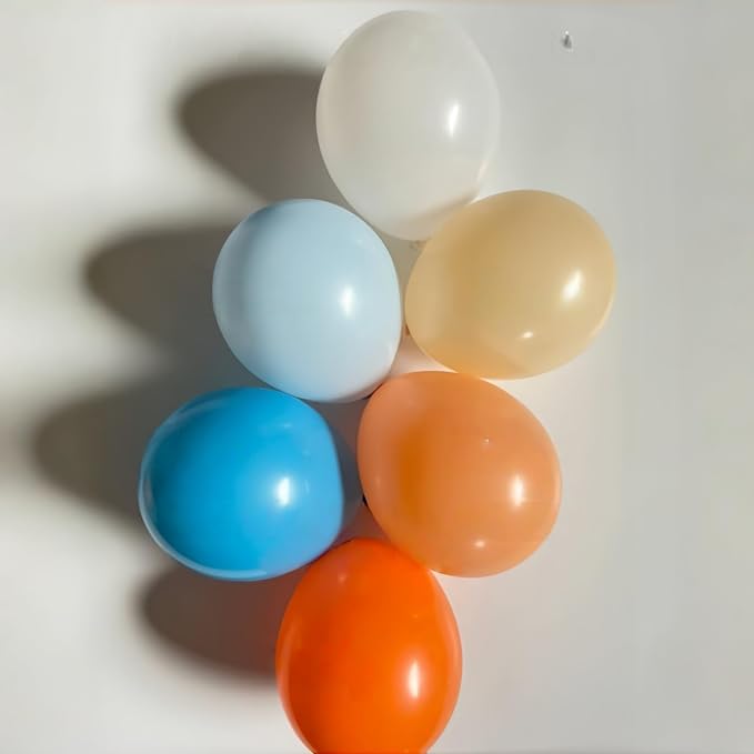 Blue and Orange Fall Baby Shower Birthday Balloons Party Desorations | Pastel - Image 3