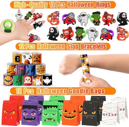ONBKYGF 453PCS Halloween Party Favors Supplies Decorations, Halloween Treat or Trick Goodie Bags Pinata Fillers Stuffers Halloween Classroom Prizes Gifts for Kids - Image 4