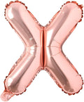 16" inch Single Rose Gold Alphabet Letter number Balloons Aluminum Hanging Foil by REIANS