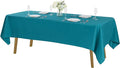 Rectangle Tablecloth 60x120 inch Washable Polyester Fabric Table Cloth for Wedding Party Dining Banquet Decoration（60x120, Teal）