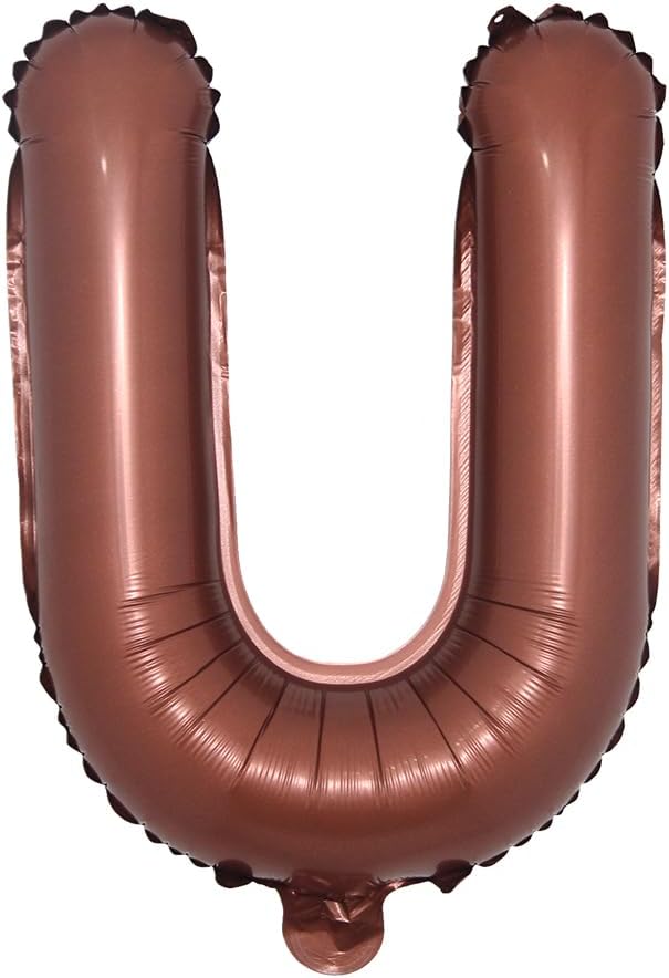Chocolate Color Letter Number Foil balloons 1pc 16inch Alphabet Digital by RUIANSI