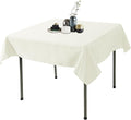 Ascoza 2pack 70x70 Inch Ivory Square in Polyester Fabric Tablecloth for Wedding,Banquet,Restaurant and Parties